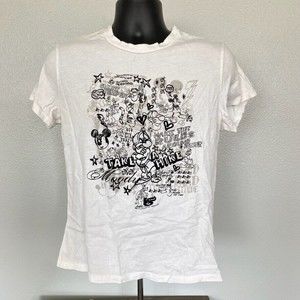 Disneyland Resort Black White Mickey Goofy Grumpy Tigger Sketch Womens T-shirt